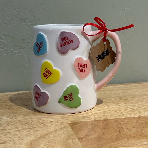 Lang Other - Valentines Day Candy Hearts Ceramic Mug Made By Lang. Brand New With Tags.
